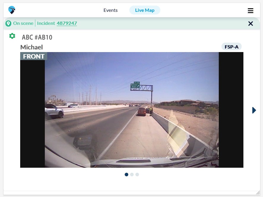 How do I access a Dashcam feed on the Live Map?